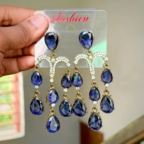 Ayeza Khan Inspired Earring - Blue