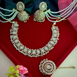 Pakistani choker set, Pakistani set, Pakistani jadau set, Pakistani necklace, choker set, multi necklace, wearable jewells