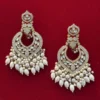 white chandbali, white earring, white earrings, white studs, pakistani chandbali, pakistani earring, wearable jewells