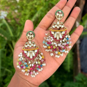 Multi Earring, Earrings, Kundan Earring , Minimal Earring,