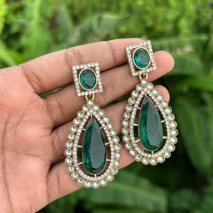 Anayla premium Studs -  Green