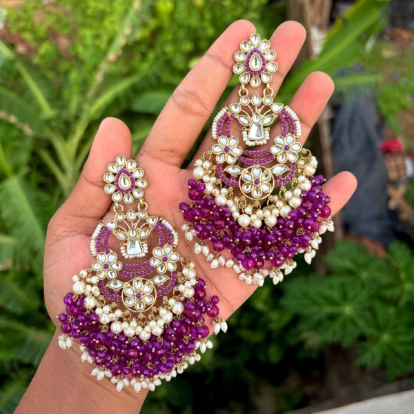 WhatsApp Image 2025-05-16 at 20.35.09_d7583401 Seher Kundan Earring - Violet