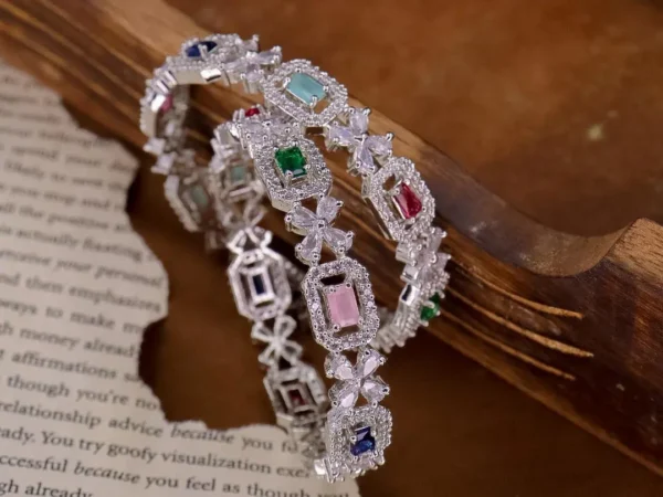 Camilla American Diamond Bangle - Multi Colour