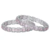 Amelia American Diamond Bangle - Pink
