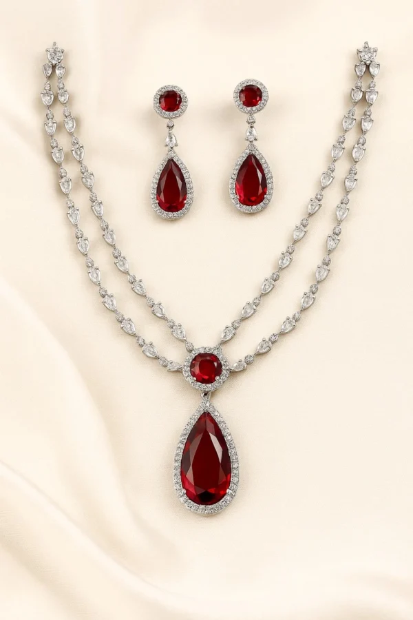 american diamond set, red set, ad set, red ad set, red oscar set, oscar set, ad sets