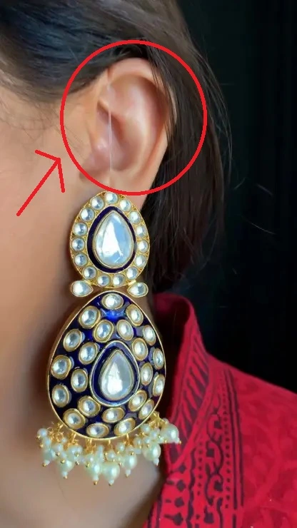 trans Viral Transparent Kaan Chain or Support Chain for Heavy Earring