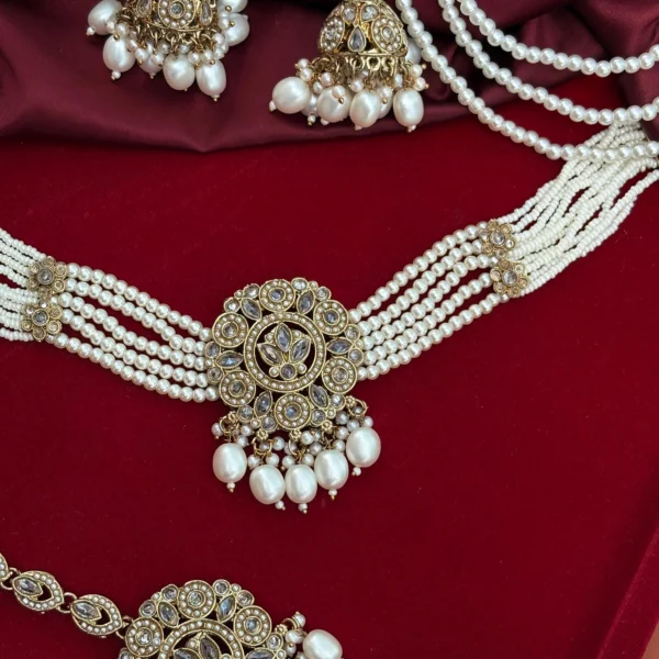 Choker Set, Necklace set, Kundan Set, White Choker, Traditional Necklace