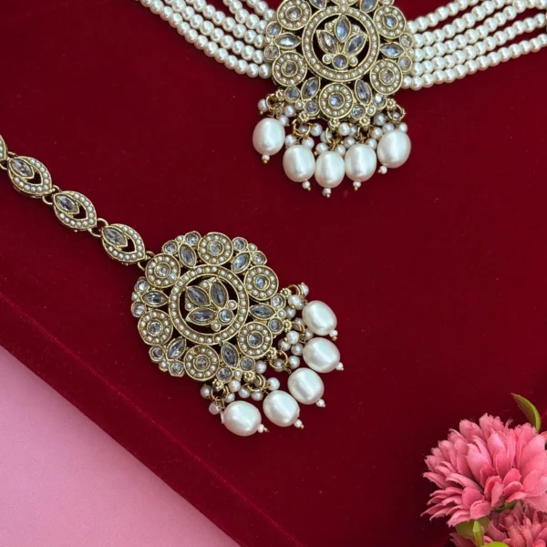 Choker Set, Necklace set, Kundan Set, White Choker, Traditional Necklace