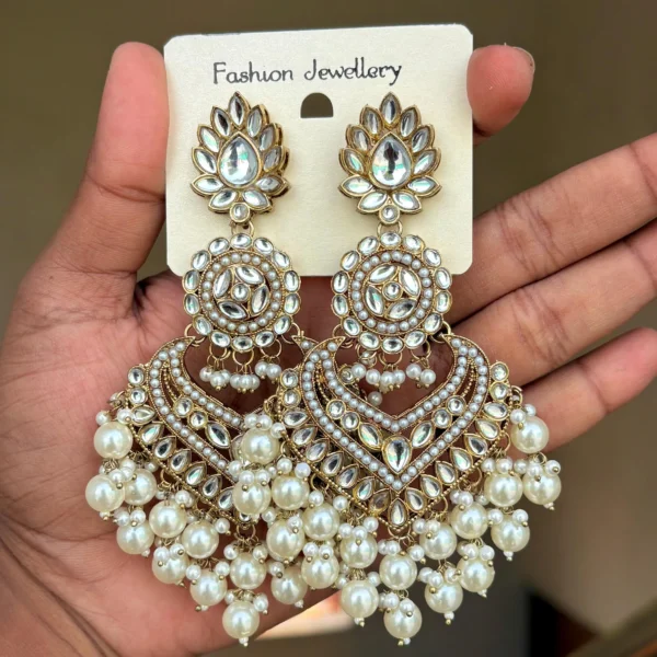 IMG-20250729-WA0083 White colour earring, White colour chandbali, White earring, azeeza earrings, wearable jewells