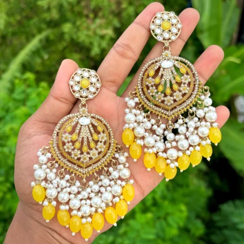 Ishq Beautiful Pakistani Earring – Yellow