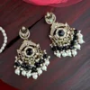 black earring, black chandbali, black studs, pakistani earring, bollywood earring, wearable jewells