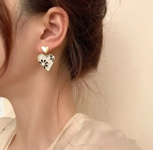 Twist of Heart Hoop Earrings