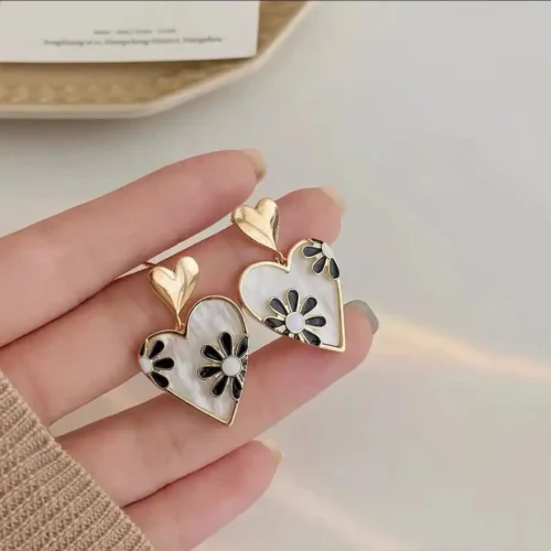 Twist of Heart Hoop Earrings