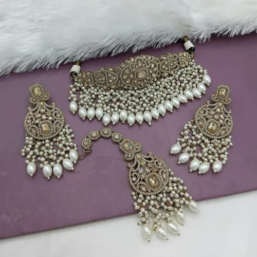 Ziyarah Premium Reverse American Diamond Set