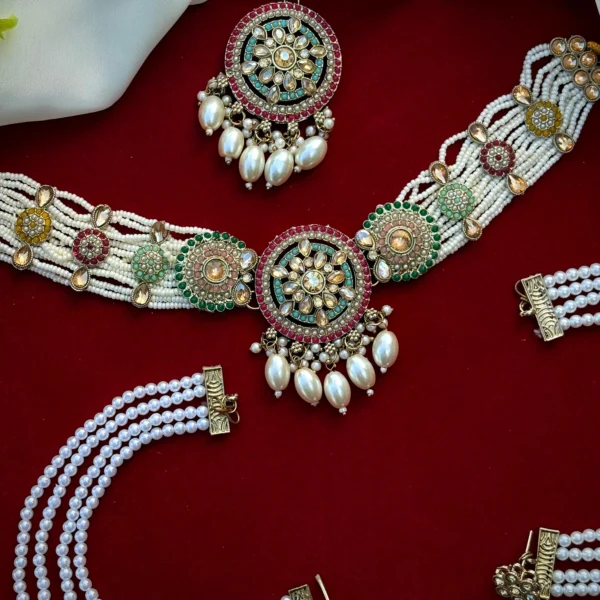 Eknoor Reverse American Diamond Set - Multi