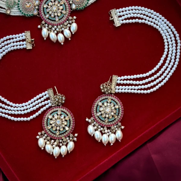 Eknoor Reverse American Diamond Set - Multi