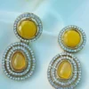 Gurneet Stud Earring - Yellow