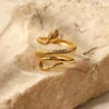 Snake Slay Gold Ring