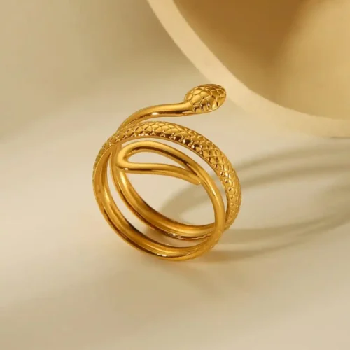 Snake Slay Gold Ring