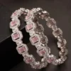 Diana American Diamond Bangle - Pink