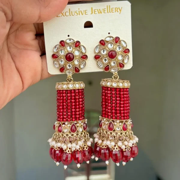 Kumud Premium Bollywood Inspired Jhumka - Maroon