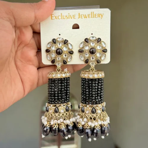 Kumud Premium Bollywood Inspired Jhumka - Black