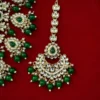 Merri Premiun Kundan Necklace Set - Green