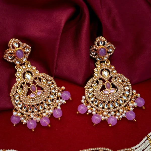 Nemisha Kundan Choker Set - Lavender