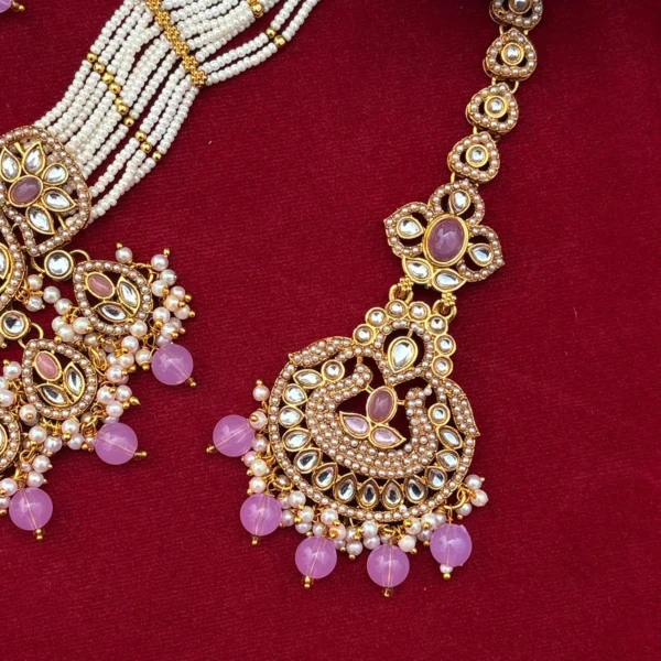 Nemisha Kundan Choker Set - Lavender