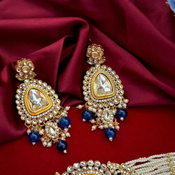 Sharvika Premium Necklace Choker Set -Blue