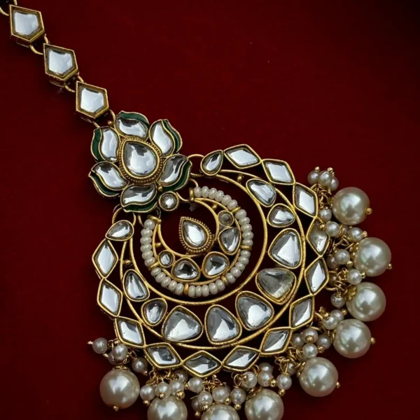 IMG-20251115-WA0074 Tanishka Polki Kundan Mangteeka - White