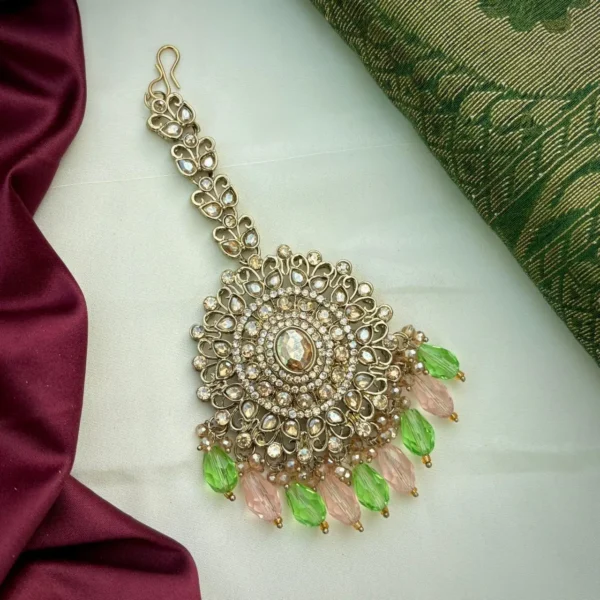 Tavisha Reverse AD Mangteeka - Green & Pink