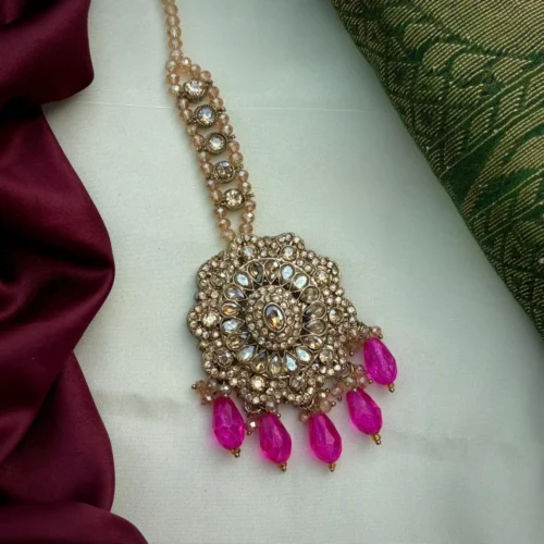 Ravisha Reverse AD Mangteeka - Hot pink