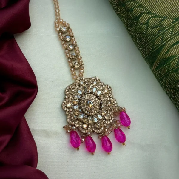 Ravisha Reverse AD Mangteeka - Hot pink