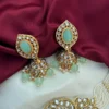 Eshal Polki Dupe Kundan Choker Set - Mint