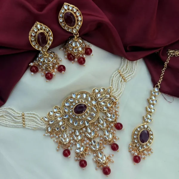 Eshal Polki Dupe Kundan Choker Set - Mehrun