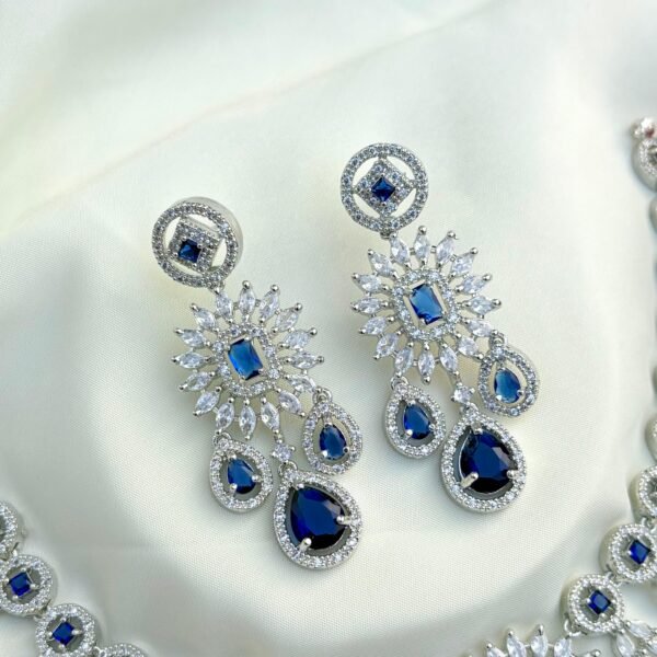 Rayesha Premium American Diamond Set - Blue