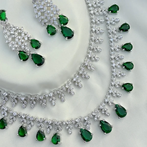 IMG-20251126-WA0047 Tara Sutaria American Diamond Set - Green