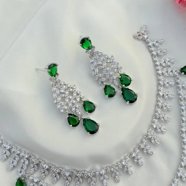 IMG-20251126-WA0048 Tara Sutaria American Diamond Set - Green