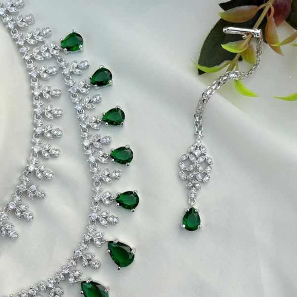IMG-20251126-WA0049 Tara Sutaria American Diamond Set - Green