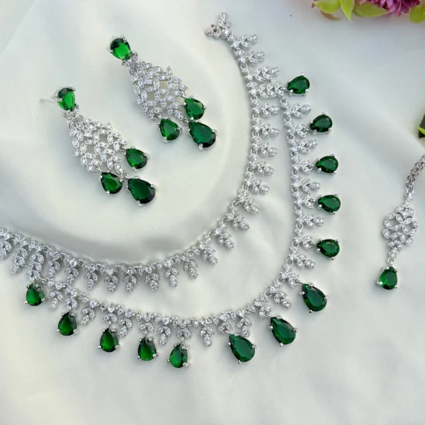 IMG-20251126-WA0050 Tara Sutaria American Diamond Set - Green