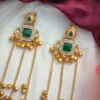 Ahnoor Premium Brass With Moissanite Stone - Green