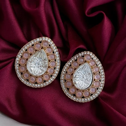 Annie Premium Moissanite Dupe Studs - Pink