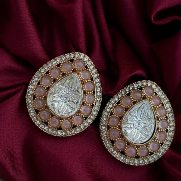 Annie Premium Moissanite Dupe Studs - Pink