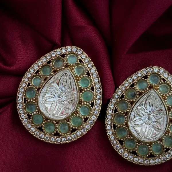 Annie Premium Moissanite Dupe Studs - Mint