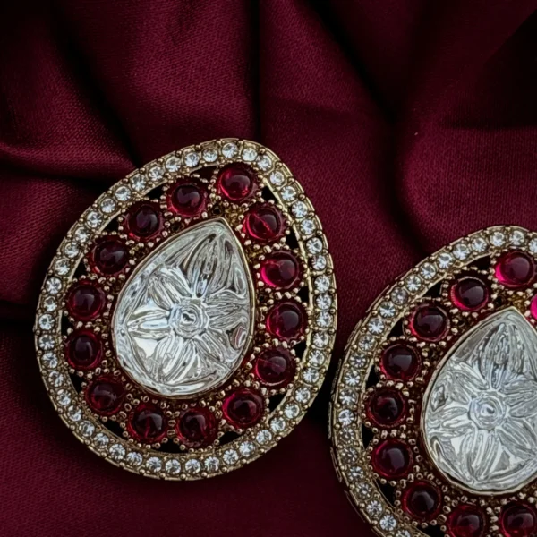 Annie Premium Moissanite Dupe Studs - Hot Pink