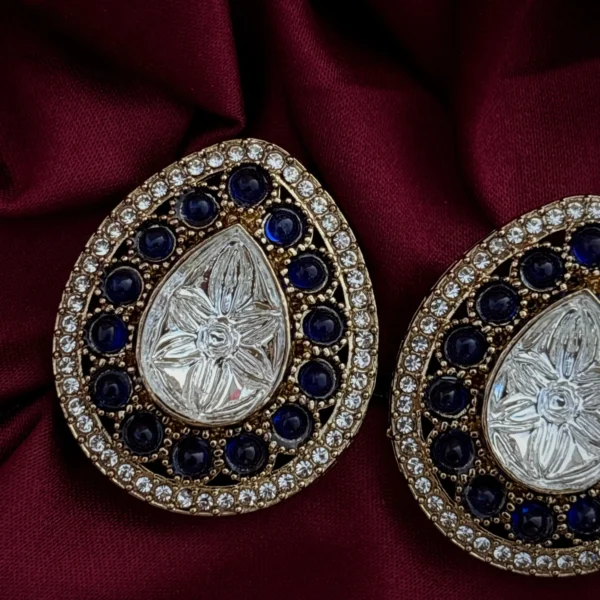 Annie Premium Moissanite Dupe Studs - Blue