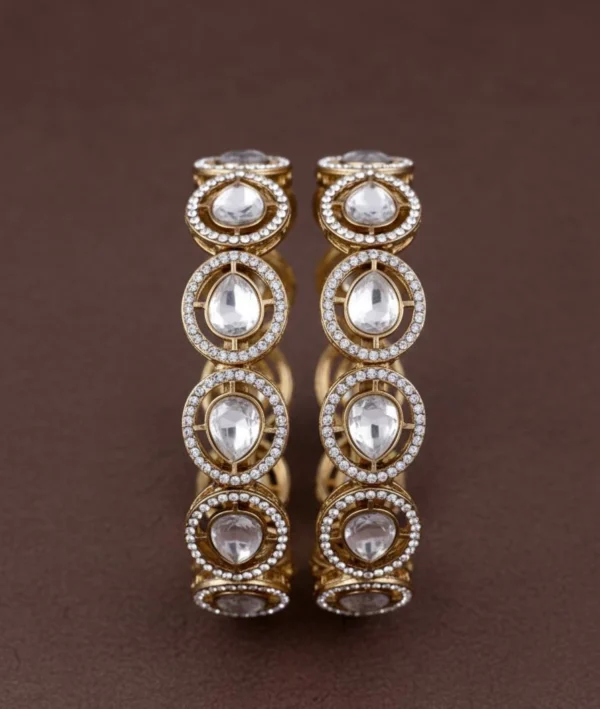 Noor Polki Kundan Bangle Set of 2