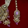 Sanvi  Polki Dupe Kundan Choker Set - Lavender