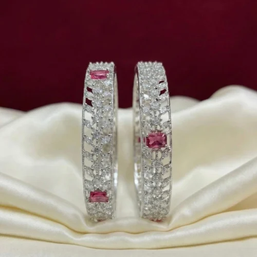 Jenny American Diamond Bangle - Ruby